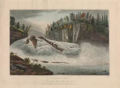 Hadley's Falls by John Hill, 1821–1822 — digital art print download