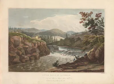 Little Falls at Luzerne by John Hill, 1821–1822 — digital art print download