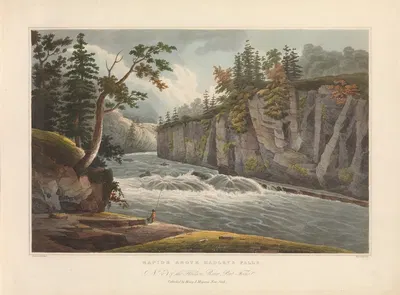 Rapids Above Hadley's Falls by John Hill, 1821–1822 — digital art print download