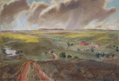 Весенний дождь (пейзаж Западного Канзаса) by Джон Стюарт Керри, 1931 — digital art print download