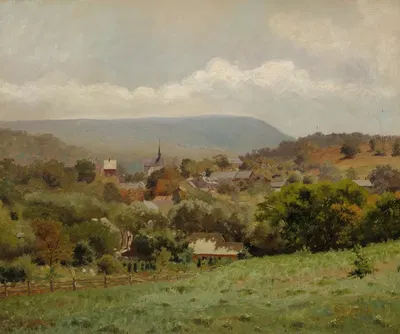 Delaware Water Gap Village by Louis Michel Eilshemius — digital art print download