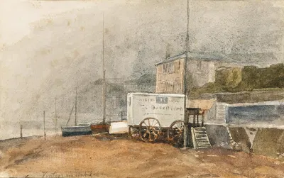 Ventnor on the Isle of Wight in fog by Marie Egner — digital art print download