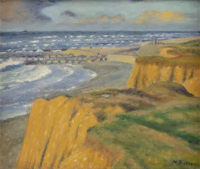 Бовбьерг на закате. Осень by Нильс Бьерре, 1934 — digital art print download