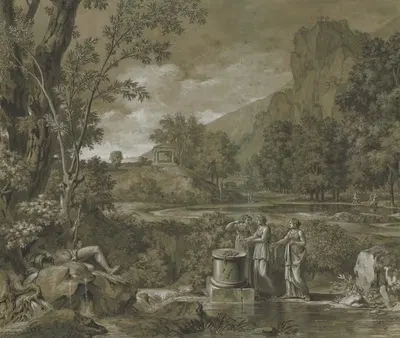 Classical Landscape by Pierre-Henri de Valenciennes, 1779 — digital art print download