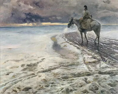 Всадник в снегу (Ведетт) by Рудольф Отто фон Оттенфельд, 1898 — digital art print download