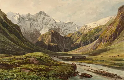 Wasserfall-Alpe im Kapruner Thale by Thomas Ender — digital art print download