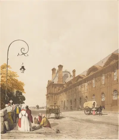 Павильон Флора, Тюильри by Томас Шоттер Бойс, 1839 — digital art print download
