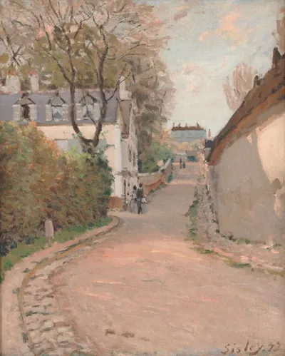 Street in Ville-d'Array by Alfred Sisley, 1873 — digital art print download