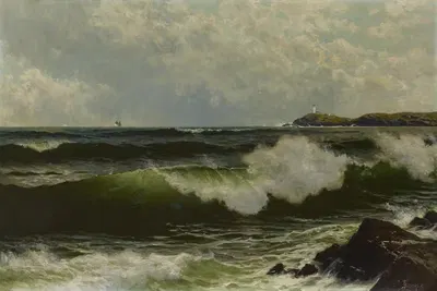 Морской пейзаж by Альфред Томпсон Брайчер, 1885-1890 — digital art print download