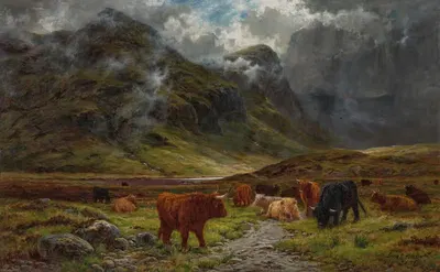 Солнечный свет после дождя, озеро Этив, Гленко by Луис Босворт Херт, 1888 — digital art print download