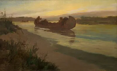 Маркетт и Жолиет на Миссисипи by Оскар Эдвард Бернингхаус, 1907 — digital art print download