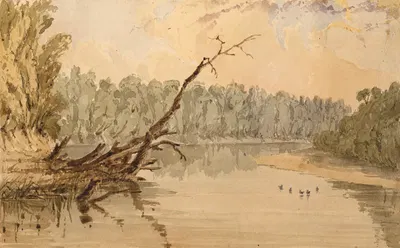 16 Miles Above the Mouth of the Ohio by Seth Eastman, 1847 — digital art print download