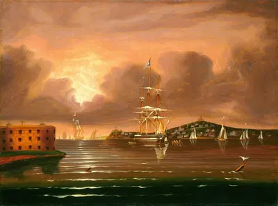 Threatening Sky, Bay of New York by Thomas Chambers — digital art print download