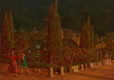 Piazza della Constituzione, Athens, by Night by William Holman Hunt, 1892 — digital art print download
