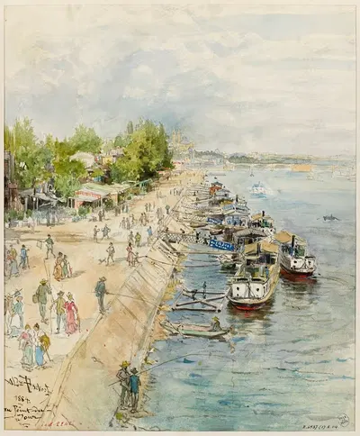 Эмбаркадер в Пуан дю Жур by Александр Прево, 1884 — digital art print download