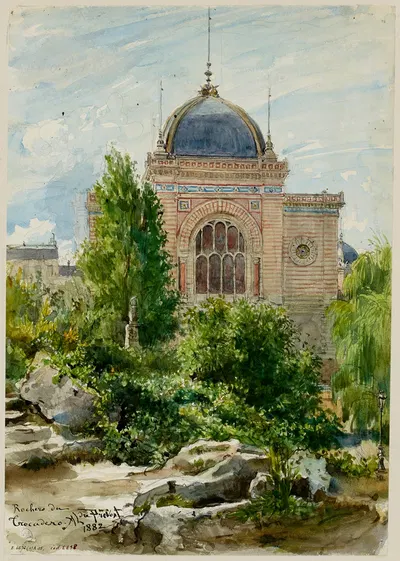 Скала в саду Трокадеро by Александр Прево, 1882 — digital art print download