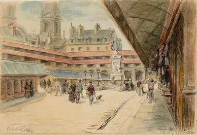Vue du marché Saint-Germain by Frédéric Léon — digital art print download