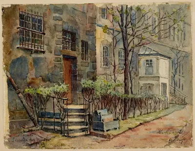 Клуатр кармелитов, лестница мучеников, улица Вожирар by Жорж-Анри Манесс, 1909 — digital art print download
