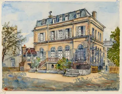 Отель принцессы Бельджиозо, 28 улица Монпарнас by Жорж-Анри Манесс, 1908 — digital art print download