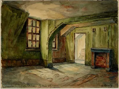 Комната, где спала Шарлотта Корде, накануне убийства Марата by Жорж-Анри Манесс, 1907 — digital art print download