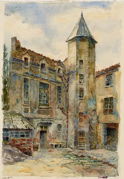 Маленький замок Виктора Гюго в Жантильи by Жорж-Анри Манесс, 1916 — digital art print download