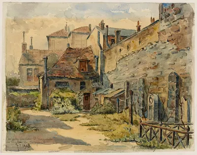 Остатки кладбища Сент-Маргерит, улица Сен-Бернар by Жорж-Анри Манесс, 1908 — digital art print download