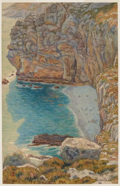 Falaises de Port Haor. Morgat by Henri Rivière — digital art print download