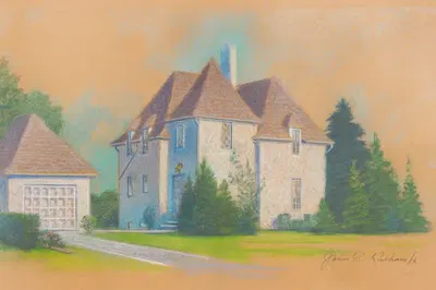 Шато Флер-де-Лис by Джеймс С. Кулханек, 1969 — digital art print download
