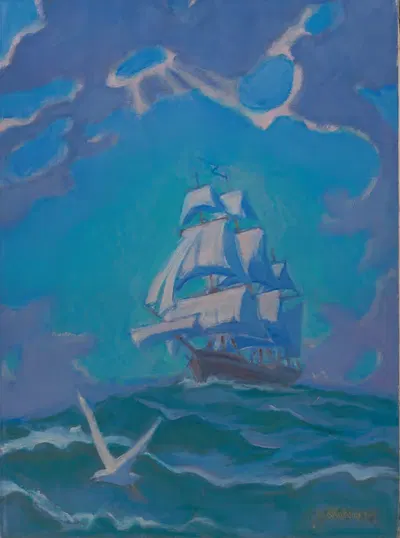 Под полными парусами by Джеймс С. Кулханек, 1962 — digital art print download