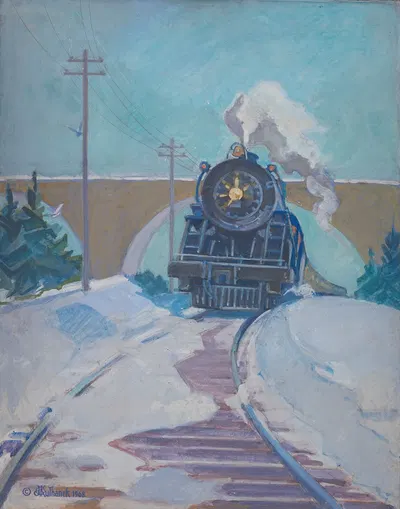 Зимний экспресс by Джеймс С. Кулханек, 1968 — digital art print download