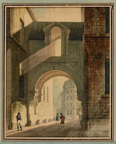 Арка, называемая Назарет на острове Сите by Жан Батист Марешаль, 1828 — digital art print download