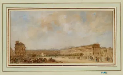 Le Palais Royal en 1789 by Jean Baptiste Maréchal, 1789 — digital art print download