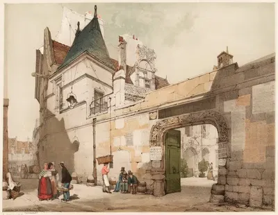Отель де Клюни, Париж by Томас Шоттер Бойс, 1839 — digital art print download