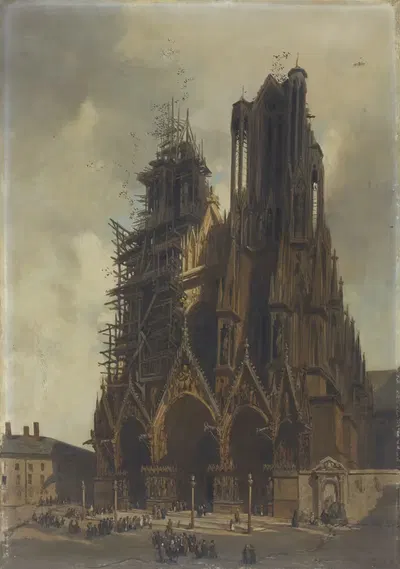 Собор Реймса by Адриен Дозат, 1915-1945 — digital art print download