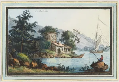 У круглой башни by Карл Людвиг Хакерт, 1740-1796 — digital art print download
