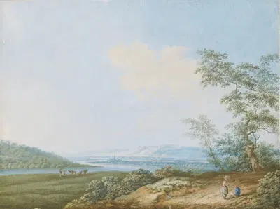 Пейзаж с рекой by Карл Людвиг Хакерт, 1740-1796 — digital art print download