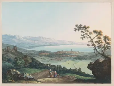 Вид на Женеву с Саконекса в Савойе by Карл Людвиг Хакерт, 1740-1796 — digital art print download