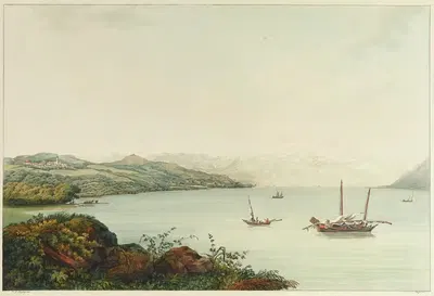 Вид на Лозанну и окрестности с Сен-Сюльписа by Карл Людвиг Хакерт, 1740-1796 — digital art print download