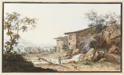 Вид на мельницу в Савойе by Карл Людвиг Хакерт, 1740-1796 — digital art print download