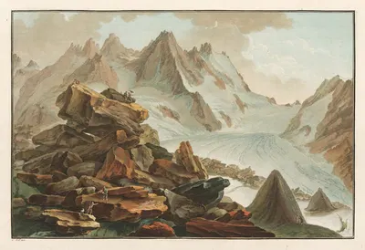 Ледник Лаутерар кантон Берн провинция Оберхасли by Каспар Вольф, 1915-1945 — digital art print download