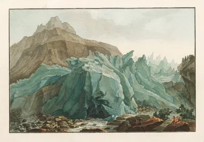 Ла Лутшинин, выходящий из нижнего ледника Гриндельвальда by Каспар Вольф, 1915-1945 — digital art print download