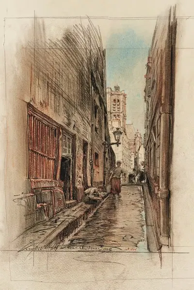 Улица Гренье на Воду by Шарль Жуас, 1915-1945 — digital art print download