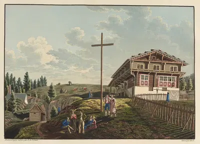 L'auberge du Kaltbaad au Righi by David Alois Schmid, 1915-1945 — digital art print download