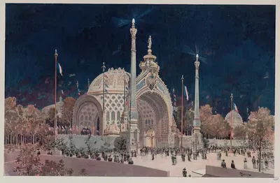 Парижская выставка 1900 года. Монументальные ворота by Фёдор Хоффбауэр, 1915-1945 — digital art print download