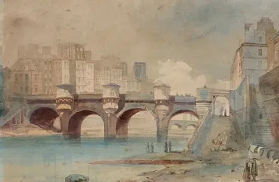 Le Pont-Neuf et la berge du quai de Conti by Henri Jean Baptiste Levis, 1915-1945 — digital art print download