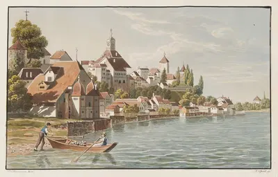 Вид на Морат by Жан Анри Бомон — digital art print download
