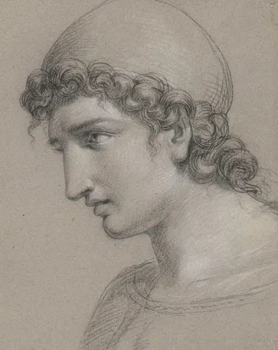 Head of a Man by Jean Antoine Verschaeren — digital art print download