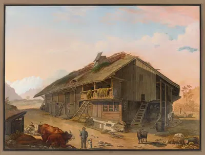 Бернский маленький крестьянский дом by Иоганн Фридрих Мэли — digital art print download