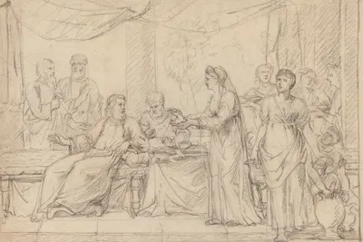 Marriage at Cana by Jean Antoine Verschaeren — digital art print download