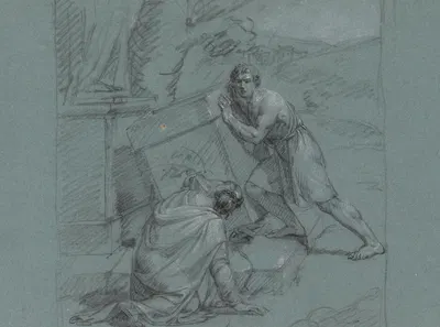 Overturning the Sacrificial Table by Jean Antoine Verschaeren — digital art print download